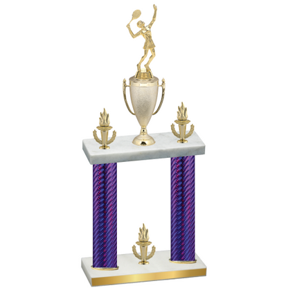 Double Purple Carbon Fiber Victory Tennis Trophy
