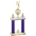 Double Purple Carbon Fiber Year Tennis Trophy