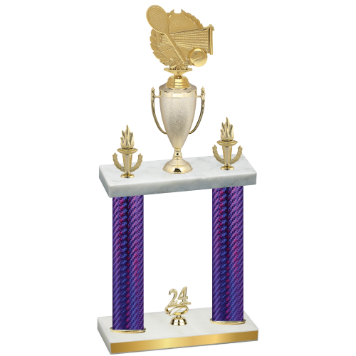 Double Purple Carbon Fiber Year Tennis Trophy