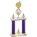 Double Purple Carbon Fiber Victory Volleyball Trophy