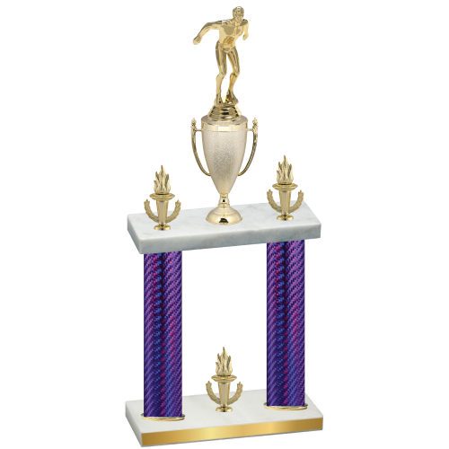 Double Purple Carbon Fiber Victory Swimming Trophy