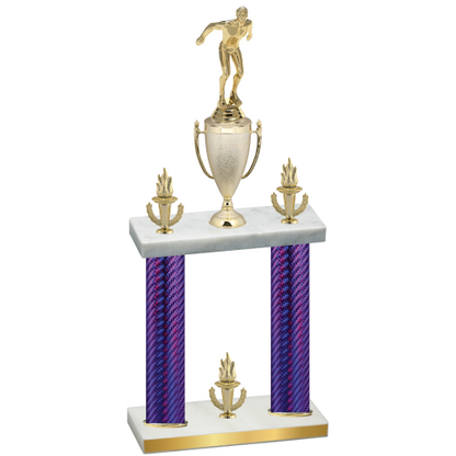 Double Purple Carbon Fiber Victory Swimming Trophy