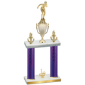 Double Purple Carbon Fiber First Place Tennis Trophy