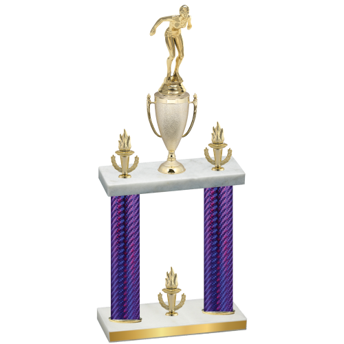 Double Purple Carbon Fiber Victory Tennis Trophy