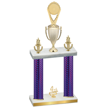Double Purple Carbon Fiber Fourth Place Insert Trophy