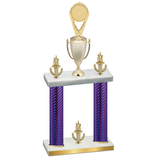 Double Purple Carbon Fiber Victory Insert Trophy