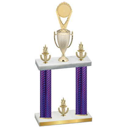 Double Purple Carbon Fiber Victory Insert Trophy