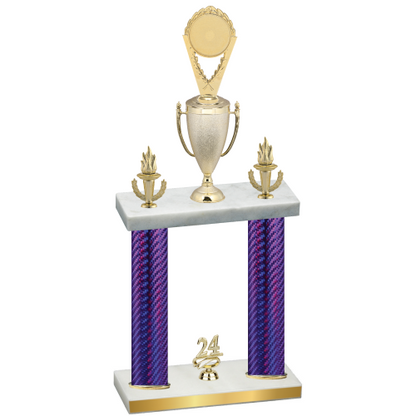 Double Purple Carbon Fiber Year Insert Trophy