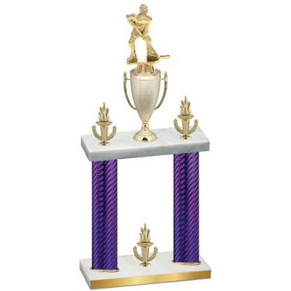 Double Purple Carbon Fiber Victory Hockey Trophy