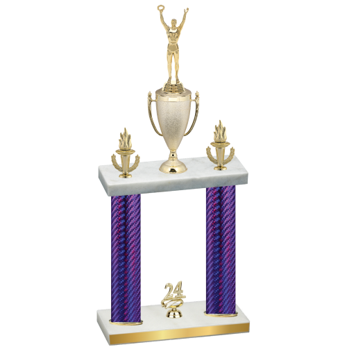 Double Purple Carbon Fiber Year Victory Trophy