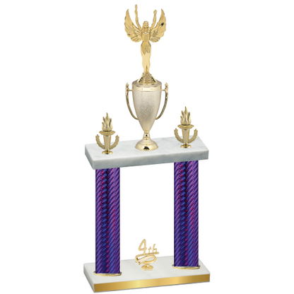 Double Purple Carbon Fiber Fourth Place Victory Trophy