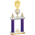 Double Purple Carbon Fiber Second Place Pickleball Trophy