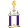 Double Purple Carbon Fiber Second Place Pickleball Trophy