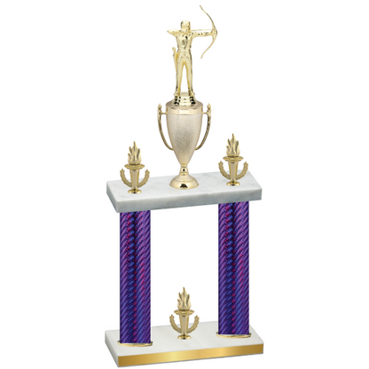Double Purple Carbon Fiber Victory Archery Trophy