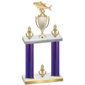 Double Purple Carbon Fiber Victory Fishing Trophy