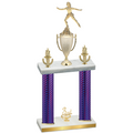 Double Purple Carbon Fiber Third Place Skater Trophy
