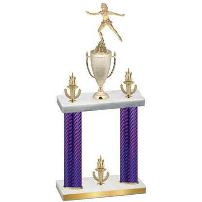 Double Purple Carbon Fiber Victory Skater Trophy