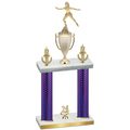 Double Purple Carbon Fiber Year Skater Trophy