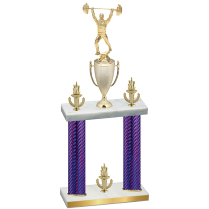 Double Purple Carbon Fiber Victory Weights Trophy