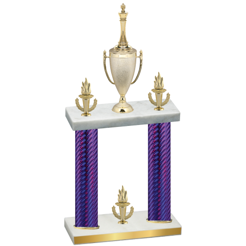 Double Purple Carbon Fiber Victory Chess Trophy