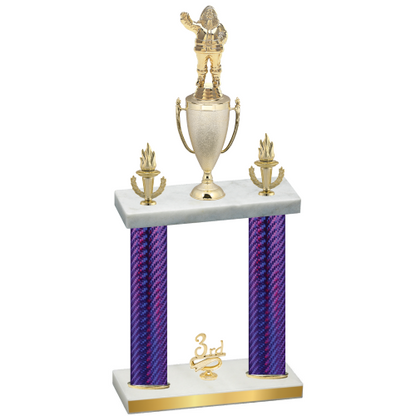Double Purple Carbon Fiber Third Place Holiday Trophy