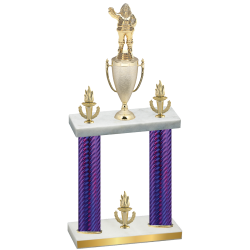 Double Purple Carbon Fiber Victory Holiday Trophy