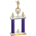 Double Purple Carbon Fiber Year Holiday Trophy