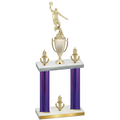 Double Purple Carbon Fiber Victory Basketball Trophy