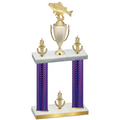 Double Purple Carbon Fiber Victory Fishing Trophy