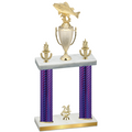 Double Purple Carbon Fiber Year Fishing Trophy