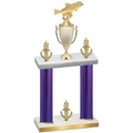 Double Purple Carbon Fiber Victory Fishing Trophy