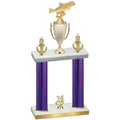 Double Purple Carbon Fiber Year Fishing Trophy