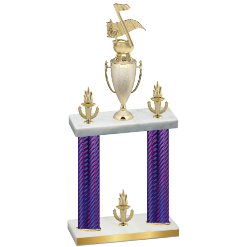 Double Purple Carbon Fiber Victory Music Trophy