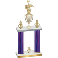 Double Purple Carbon Fiber Year Music Trophy