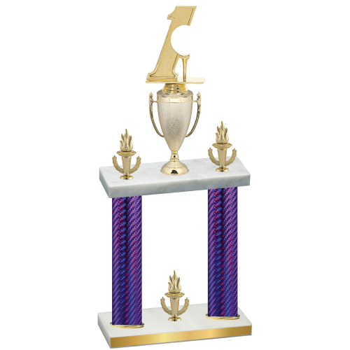 Double Purple Carbon Fiber Victory Golf Trophy