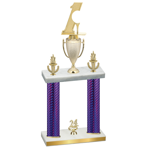 Double Purple Carbon Fiber Year Golf Trophy