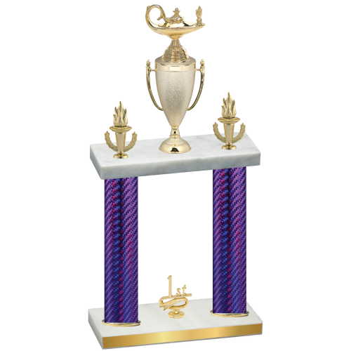 Double Purple Carbon Fiber First Place Academics Trophy