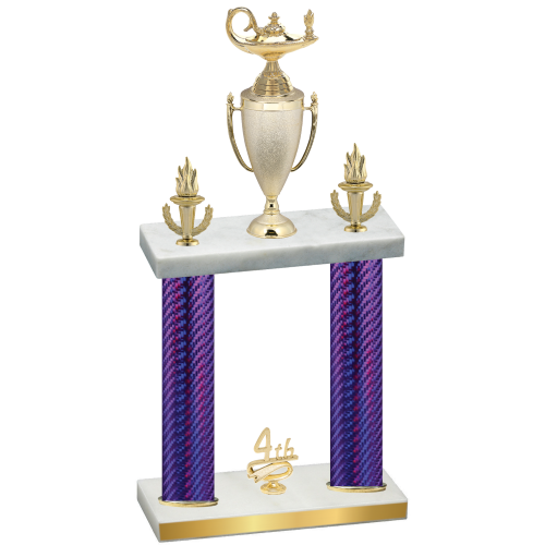 Double Purple Carbon Fiber Fourth Place Academics Trophy