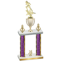 Double Purple Glacier Year Football Trophy