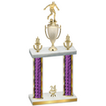 Double Purple Glacier Year Soccer Trophy