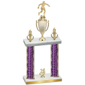 Double Purple Glacier Year Soccer Trophy