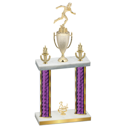 Double Purple Glacier Third Place Running Trophy