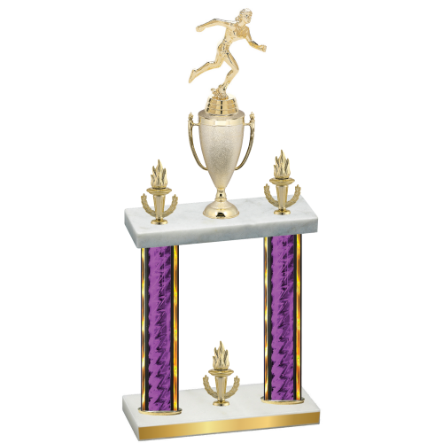 Double Purple Glacier Victory Running Trophy