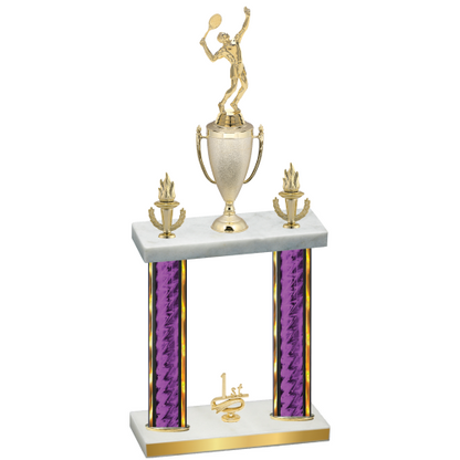 Double Purple Glacier First Place Tennis Trophy