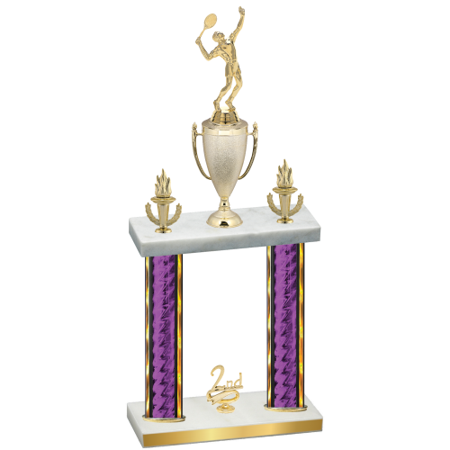Double Purple Glacier Second Place Tennis Trophy