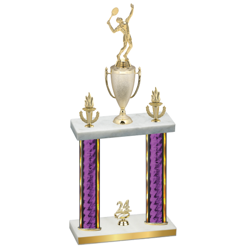 Double Purple Glacier Year Tennis Trophy