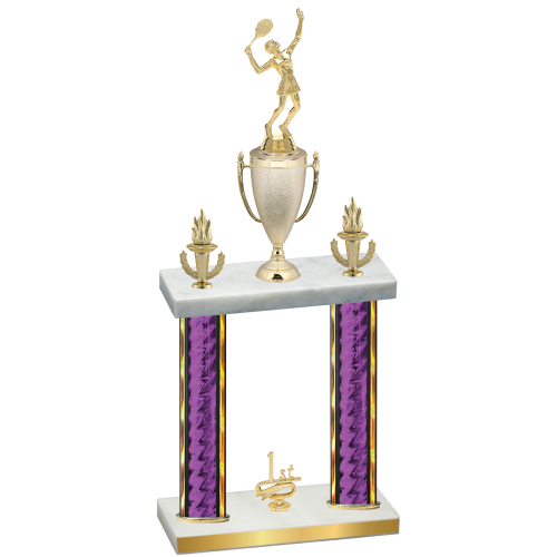 Double Purple Glacier First Place Tennis Trophy