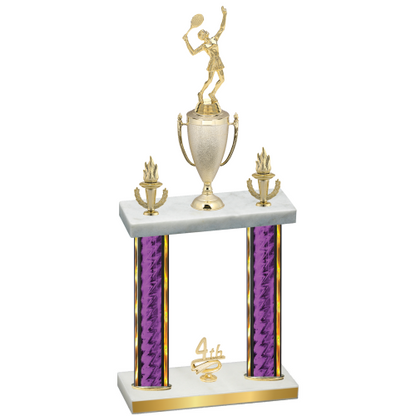 Double Purple Glacier Fourth Place Tennis Trophy