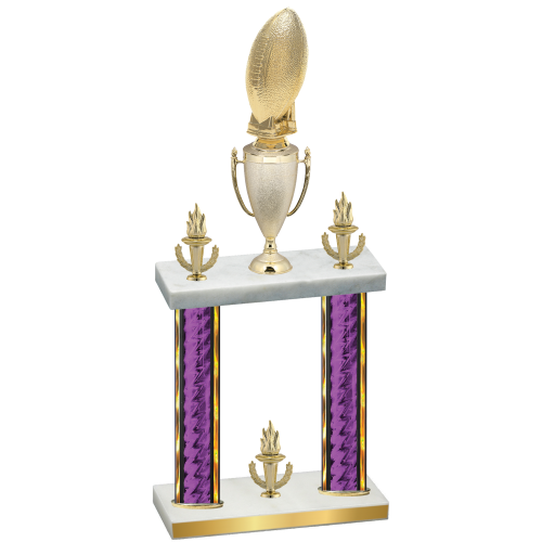 Double Purple Glacier Victory Football Trophy