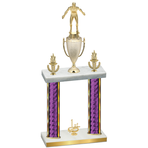 Double Purple Glacier First Place Wrestling Trophy